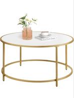Round Coffee Table, Living Room Table with Steel Frame NIEUW, Ophalen of Verzenden, Nieuw
