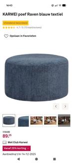 Poef 'Raven' Karwei, Ophalen, Hout, Rond, Minder dan 50 cm