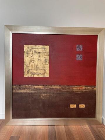 Abstract Schilderij Han Teng 100x100cm Olieverf Kunstwerk Mo beschikbaar voor biedingen