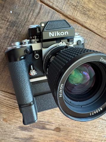 Nieuw! Nikon F2A +MD2+MB3 en 35-70mm 3.5 beschikbaar voor biedingen