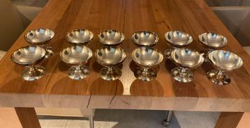 coupes/schaaltjes/kelkjes in zilver:  voor- en/of nagerecht beschikbaar voor biedingen