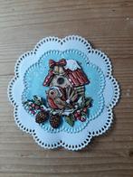 Stans kaart opleg met 3d plaatje kerst vogelhuisje, Ophalen of Verzenden, Nieuw, Kerst