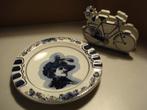 Delftsblauw wandbord ( Rembrandt ) en servethouder ( Fiets ), Ophalen of Verzenden