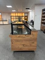 Luxe Vitrine toonbank houtlook, Gebruikt, Ophalen of Verzenden, X, Bakkerij en Slagerij