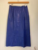 Rok blauw leer 38/40, Maat 38/40 (M), Blauw, Ophalen of Verzenden, Zo goed als nieuw