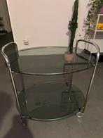 Italiaanse vintage trolley/barwagen, Ophalen, 55 tot 75 cm, Glas, Zo goed als nieuw