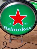 Zeer mooie Heineken dubbele lichtbak  80 cm., Verzamelen, Biermerken, Nieuw, Reclamebord, Plaat of Schild, Heineken, Ophalen