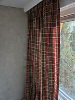Ruitstof Gordijnen met haakjes - 247cm lang, Ophalen of Verzenden, 200 cm of meer
