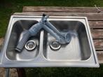Dubbele wasbak keuken, Gebruikt, Overige kleuren, Ophalen of Verzenden, Minder dan 100 cm