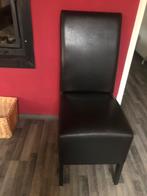 Set van 4 bruine eetkamerstoelen, Ophalen, Overige materialen, Gebruikt, Bruin