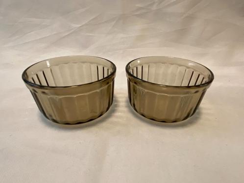 "Retro Set van 2 Arcopal France dessert schaaltje Soufflebak, Huis en Inrichting, Keuken | Servies, Gebruikt, Schaal of Schalen