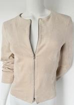 MARCCAIN SUEDINE JASJE, CREME, 36 (NEW €289) ALS NIEUW💖💖💖, Kleding | Dames, Jasjes, Kostuums en Pakken, Overige kleuren, Ophalen of Verzenden