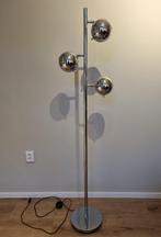 Verchroomde staande lamp, Ophalen, Gebruikt, Metaal, 150 tot 200 cm