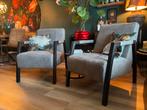 Twee grijze industriële fauteuils, Ophalen, Zo goed als nieuw, 75 tot 100 cm