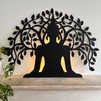metalen wanddecoratie Buddha - levensboom - tree of life LED, Ophalen of Verzenden, Nieuw