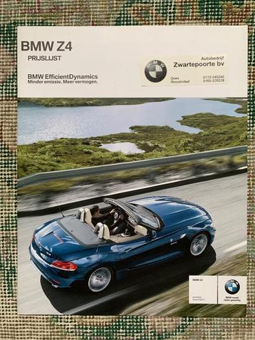 Nederlandse prijslijst BMW Z4 E89 2011 nieuw! beschikbaar voor biedingen