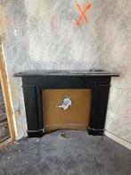 Zwart marmeren schouw, Ophalen of Verzenden, Gebruikt, Inbouwhaard, Overige soorten