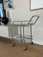 Serveerwagen / trolley chroom, Ophalen, Gebruikt, Glas, 60 cm of meer