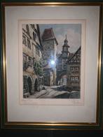 Gesigneerde litho Paul Solmann in originele lijst, Ophalen