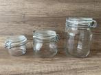 Bormioli Fido vierkante potten nieuw – 882 stuks – €1.200, Ophalen, Nieuw, Glas, Pot, Bus of Blik