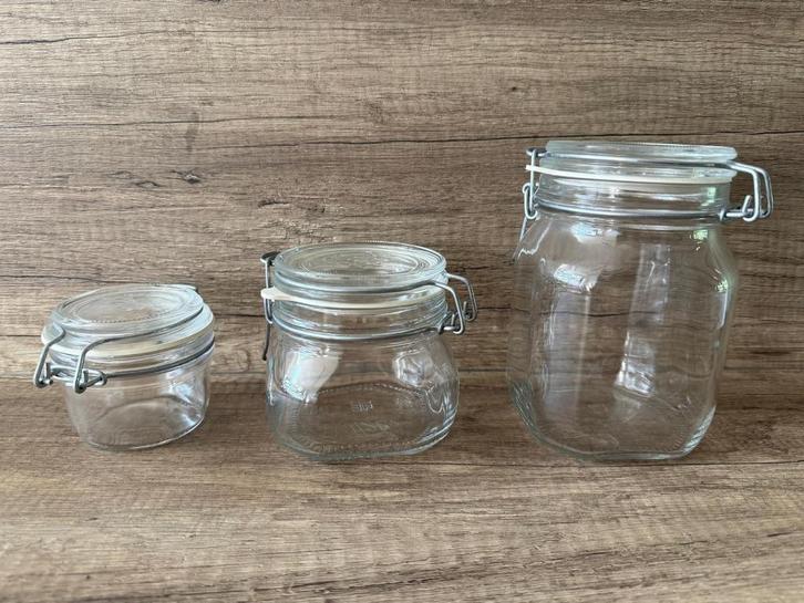 Bormioli Fido vierkante potten nieuw – 882 stuks – €1.200, Huis en Inrichting, Keuken | Potten en Pannen, Nieuw, Pot, Bus of Blik