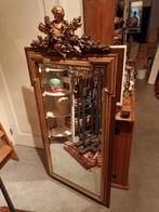 Antieke Spiegel met Putti Ornament, Antiek en Kunst, Ophalen of Verzenden, Rechthoekig, 50 tot 100 cm, 150 tot 200 cm