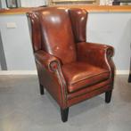 Grote schapenlederen oorfauteuil in topstaat!, Huis en Inrichting, Fauteuils, Ophalen of Verzenden, Zo goed als nieuw, Leer
