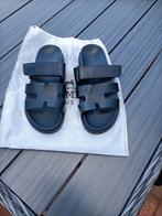 Dames slippers leren Hermes maat 39, Kleding | Dames, Ophalen of Verzenden, Zo goed als nieuw, Zwart