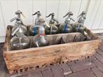 Franse spuitfles soda fles krat brocante antiek, Ophalen of Verzenden