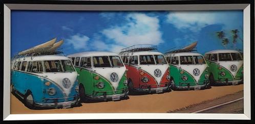 Wanddecoratie - VW Bus beach 3D portret 53 cm x 26 cm x 2 cm, Huis en Inrichting, Woonaccessoires | Wanddecoraties, Nieuw, Ophalen