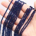 Streng blauw spinel natuursteen kraaltjes 3 mm facet, Hobby en Vrije tijd, Kralen en Sieraden maken, Ophalen, Nieuw, Kraal