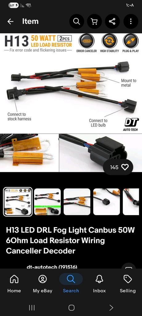 H13 LED Load Resistor - Canbus Foutcode Oplosser, Auto-onderdelen, Verlichting, Universele onderdelen, Nieuw, Ophalen