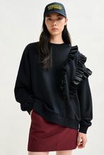 Sweater met volantdetails Essentiel antwerp, Kleding | Dames, Zwart, Ophalen of Verzenden, Zo goed als nieuw, Essentiel Antwerp