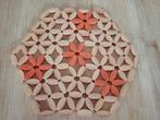 Retro Pannenonderzetter Houten Kralen Bloem Design, Huis en Inrichting, Woonaccessoires | Onderzetters, Ophalen of Verzenden, Gebruikt