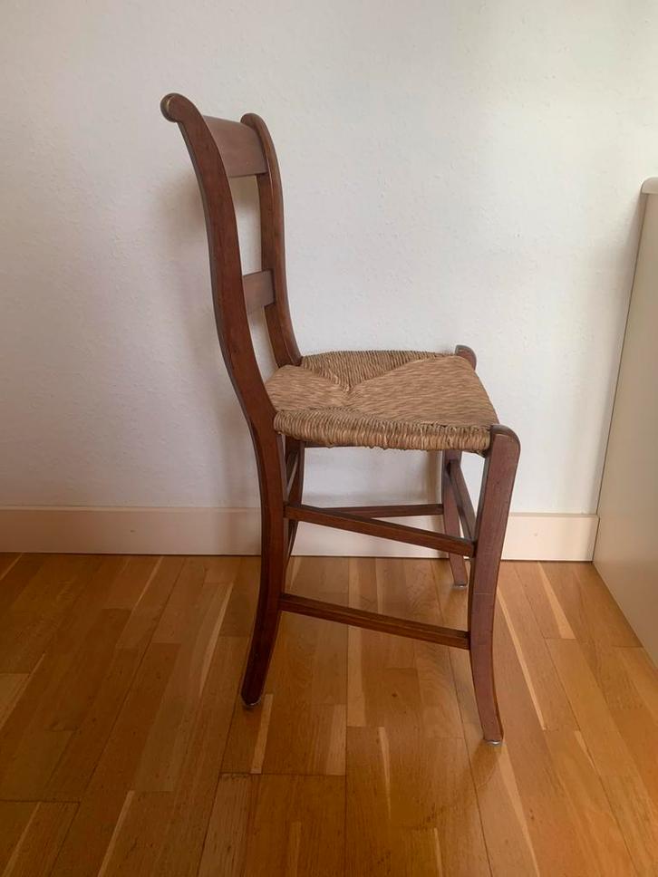 Vintage Deventer Stoel met Rietzitting, Huis en Inrichting, Stoelen, Gebruikt, Eén, Hout, Bruin, Ophalen