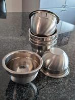 RVS schaaltjes 6 stuks, Huis en Inrichting, Keuken | Servies, Overige materialen, Ophalen of Verzenden, Overige stijlen, Schaal of Schalen