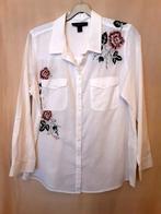 Dames geborduurde blouse., Kleding | Dames, Verzenden, Zo goed als nieuw, Maat 42/44 (L), Wit