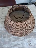 Rotan lampenkap vintage grote fitting, Ophalen, Gebruikt, 25 tot 50 cm, Rond