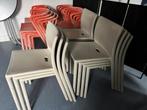 Partij kunststof stapelstoelen | kantine school/sportclub |, Huis en Inrichting, Stoelen, Ophalen, Kunststof, Gebruikt, Grijs