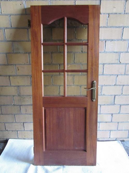 Meranti binnendeur 200x82x4 cm, Doe-het-zelf en Verbouw, Deuren en Horren, Gebruikt, Binnendeur, 200 tot 215 cm, 80 tot 100 cm