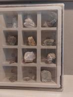 Mineralenverzameling in box – 20 stuks – gelabeld – educatie, Ophalen of Verzenden, Mineraal