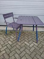 Fermob Luxembourg tafel 80x80 2x armstoelen plum nieuw, Tuin en Terras, Tuintafels, Nieuw, Ophalen