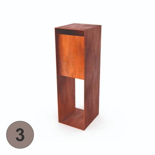 Cortenstalen brievenbussen (14 modellen), Tuin en Terras, Brievenbussen, Nieuw, Staande brievenbus, Staal, Verzenden