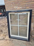 Draaikiep kozijn 100x130 hardhout, Doe-het-zelf en Verbouw, Glas en Ramen, Ophalen, Zo goed als nieuw