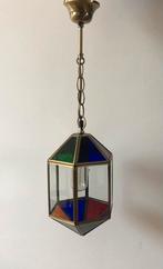 Art Deco glas in lood hanglamp lantaarn | Tiffany stijl, Ophalen of Verzenden, Glas, Minder dan 50 cm