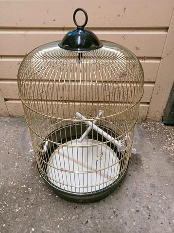 Prachtige gouden vogel kooi rond gewoon nieuw nog beschikbaar voor biedingen