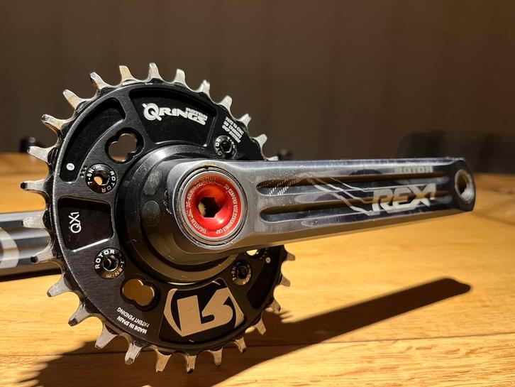 Crank Crankstel Rotor Rex1 Qrings oval 30T BB30, Fietsen en Brommers, Fietsonderdelen, Zo goed als nieuw, Mountainbike, Crankstel of Pedalen