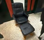 Dames fauteuil, relaxstoel met voetenbankje, Huis en Inrichting, Fauteuils, Ophalen, Zo goed als nieuw, 75 tot 100 cm, 50 tot 75 cm