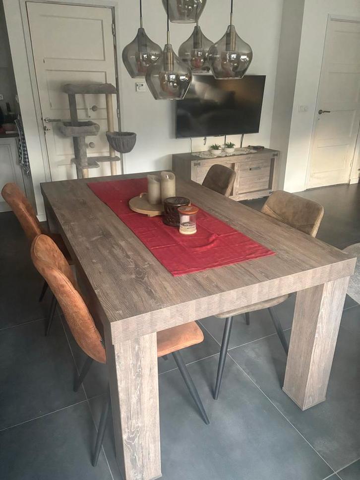 Eettafel + Salontafel set - Gebruikt, Horst, Huis en Inrichting, Tafels | Eettafels, Gebruikt, 50 tot 100 cm, 150 tot 200 cm, Vijf personen of meer