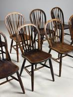 8x Windsor stoel Engels antiek, Huis en Inrichting, Ophalen, Zo goed als nieuw, Bruin, Vijf, Zes of meer stoelen